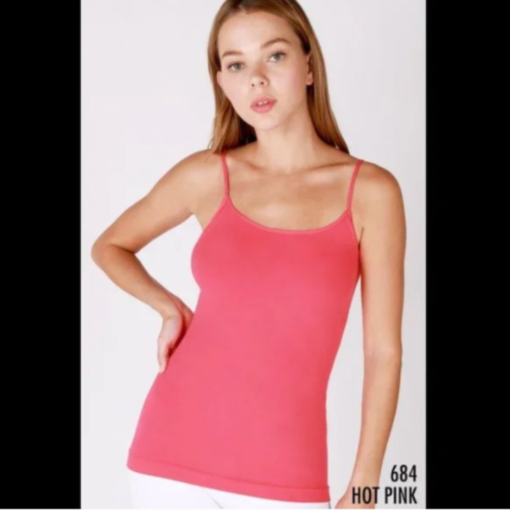 NEW Hot Pink Thin Strap Ultra Soft and Stretchy Tank Top by Nikibiki